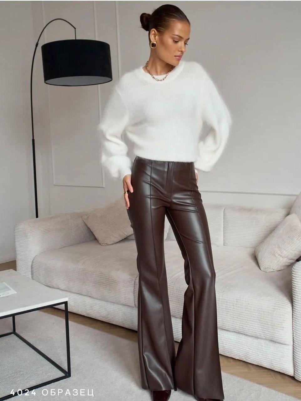 кожаные брюки клеш,кожаные брюки,брюки кожаные палаццо,брюки женские кожаные,брюки из экокожи