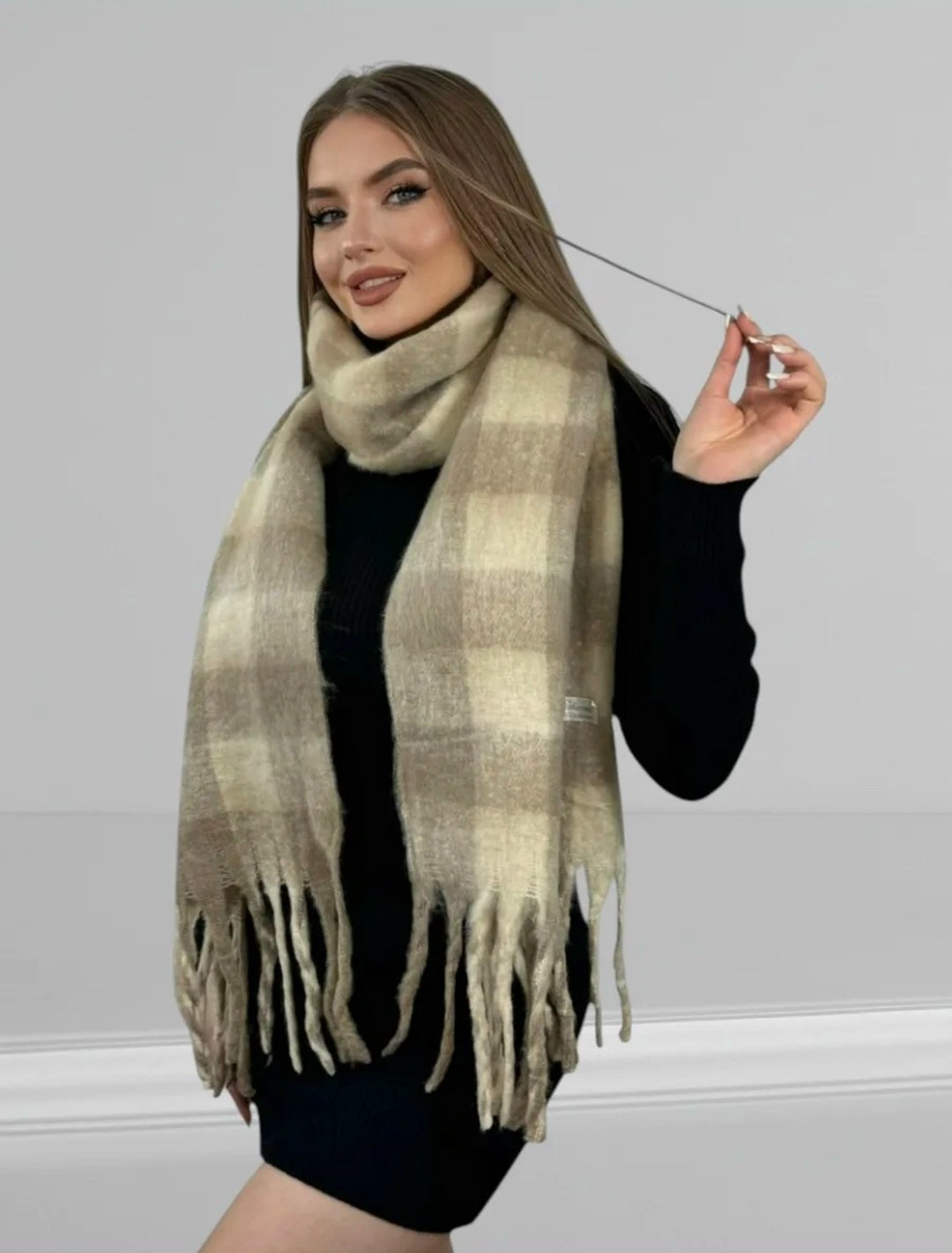 зимние теплые шарфы,теплые шарфы,шарф женские,шарфы для женщин,клетчатый шарф