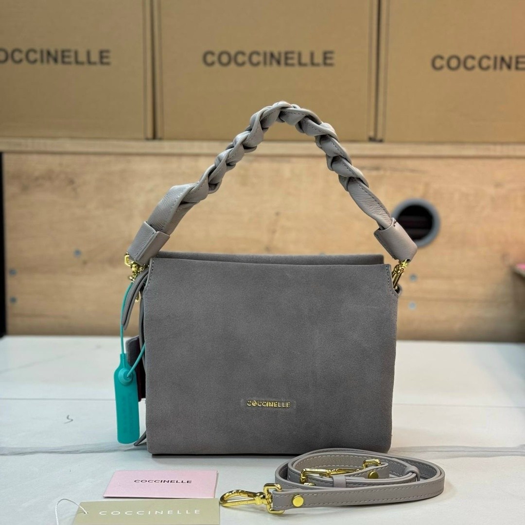 сумка coccinelle,замшевая сумка,сумка,сумки женская,сумка coccinelle boheme grana double