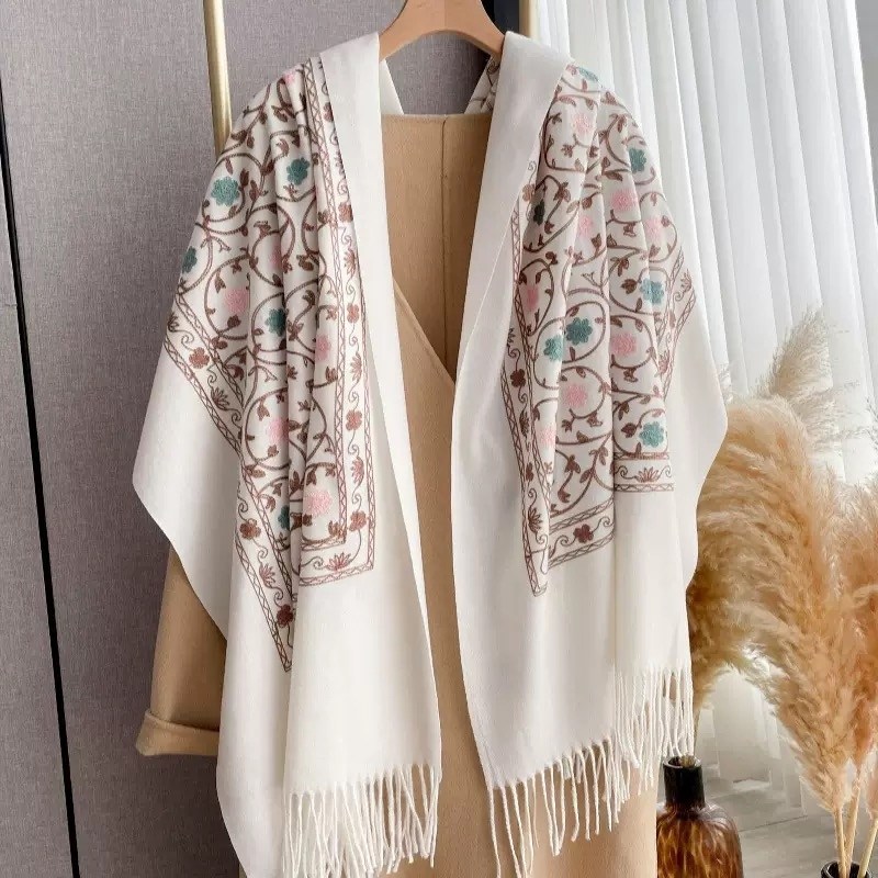 женские кашемировые шарфы,шарфы для женщин,женский шарф,теплые шарфы,шарф с цветами