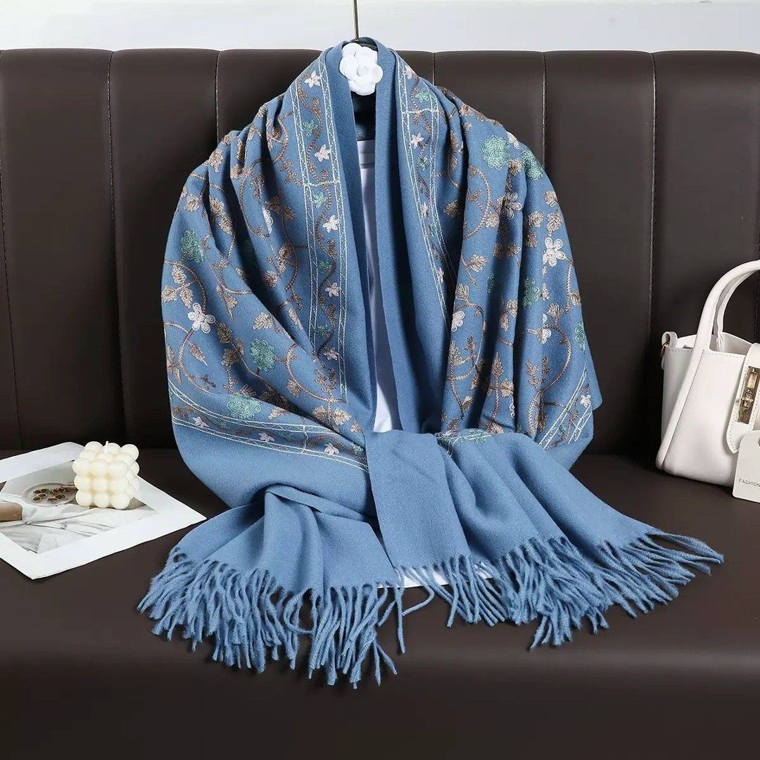 женские кашемировые шарфы,шарфы для женщин,женский шарф,теплые шарфы,шарф с цветами