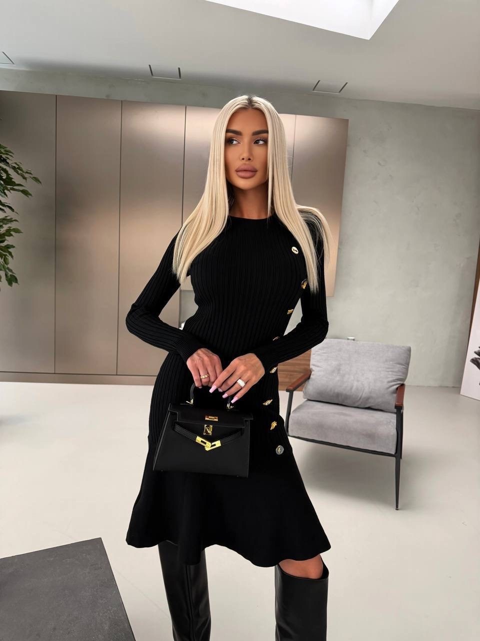 трикотажное платье,вязаное платье,черное женское платье,женское трикотажное платье,вязаное платье женское