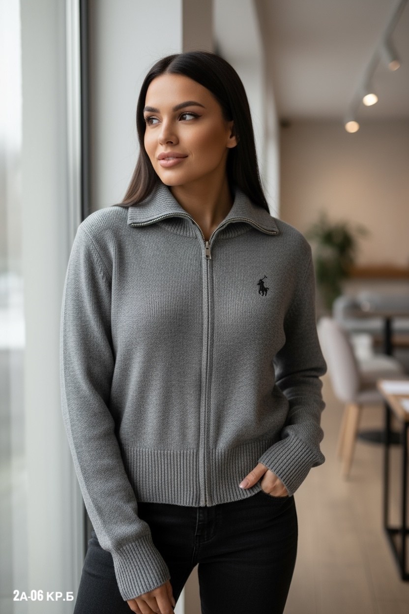 стильная кофта,женская кофта,свитера женские,кофта на молнии,коричневый кардиган