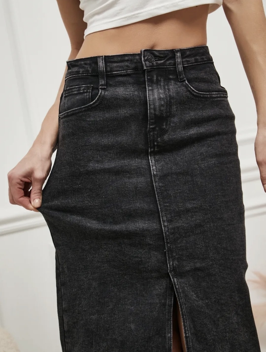 джинсовая юбка,юбка джинсовая миди с разрезом,юбка женская,юбка джинсовая длинная с разрезом,юбка