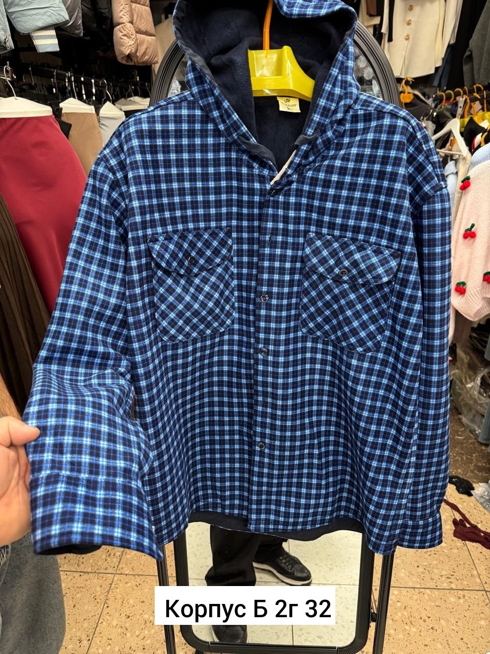 рубашка в клетку теплая с капюшоном,рубашка с капюшоном,рубашка теплая на флисе,теплая рубашка,рубашка мужская