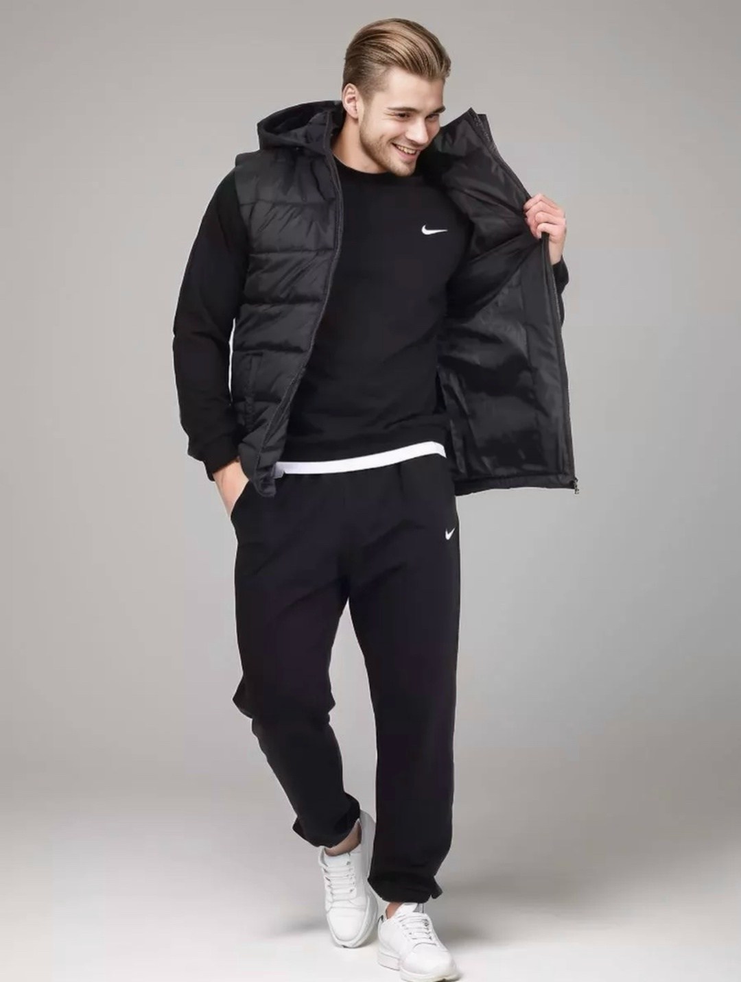 костюм мужской спортивный тройка с жилетом,спортивный костюм тройка с жилеткой,спортивный костюм комплект,костюм спортивный мужской nike,костюмы спортивные тройка
