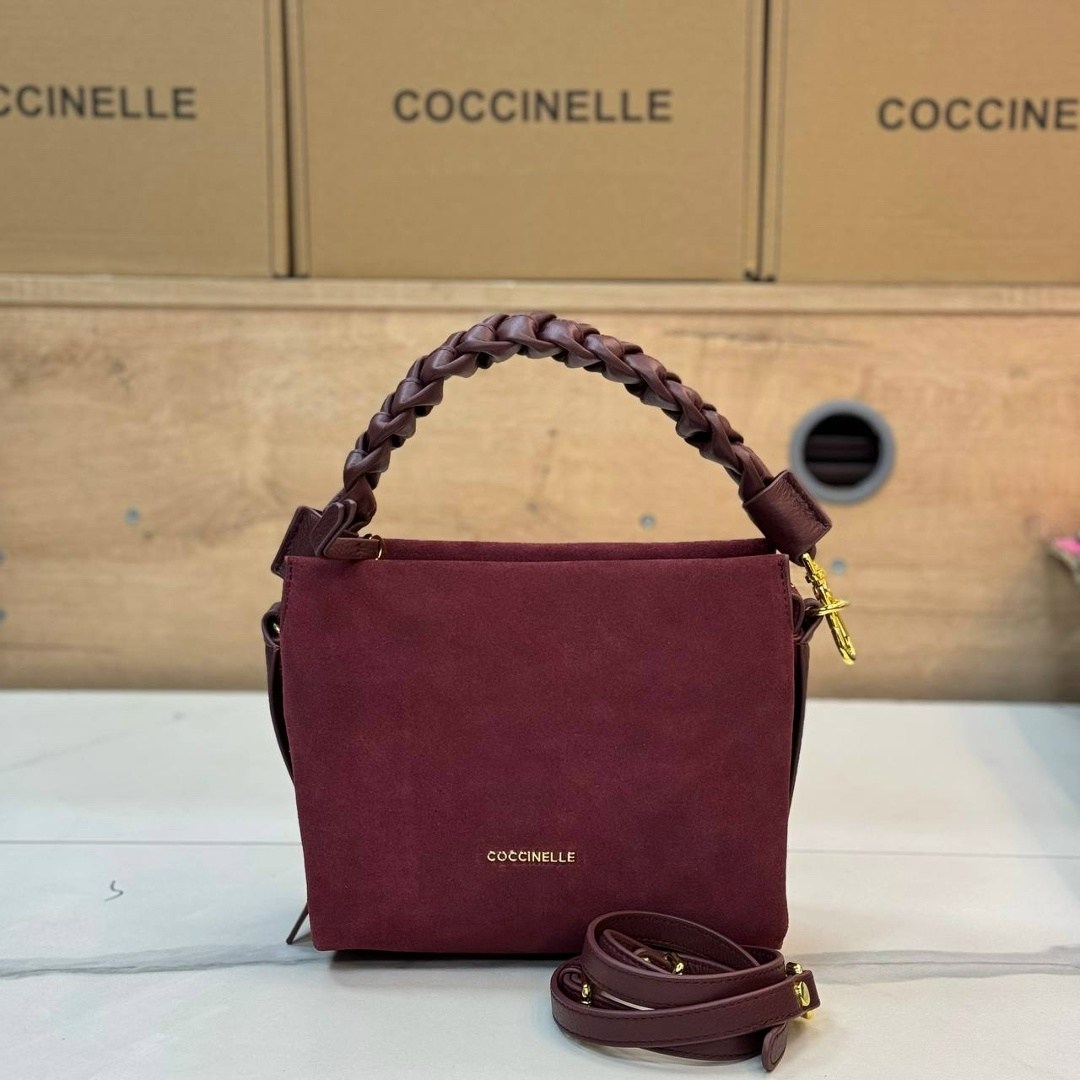 сумка coccinelle,замшевая сумка,сумка,сумки женская,сумка coccinelle boheme grana double