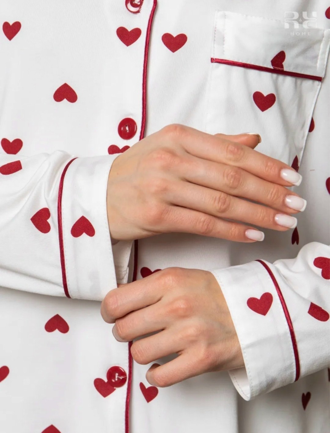 пижама женская,пижама со штанами и рубашкой с сердечками,пижама женская с рубашкой,пижама с сердечками со штанами,комплект пижама