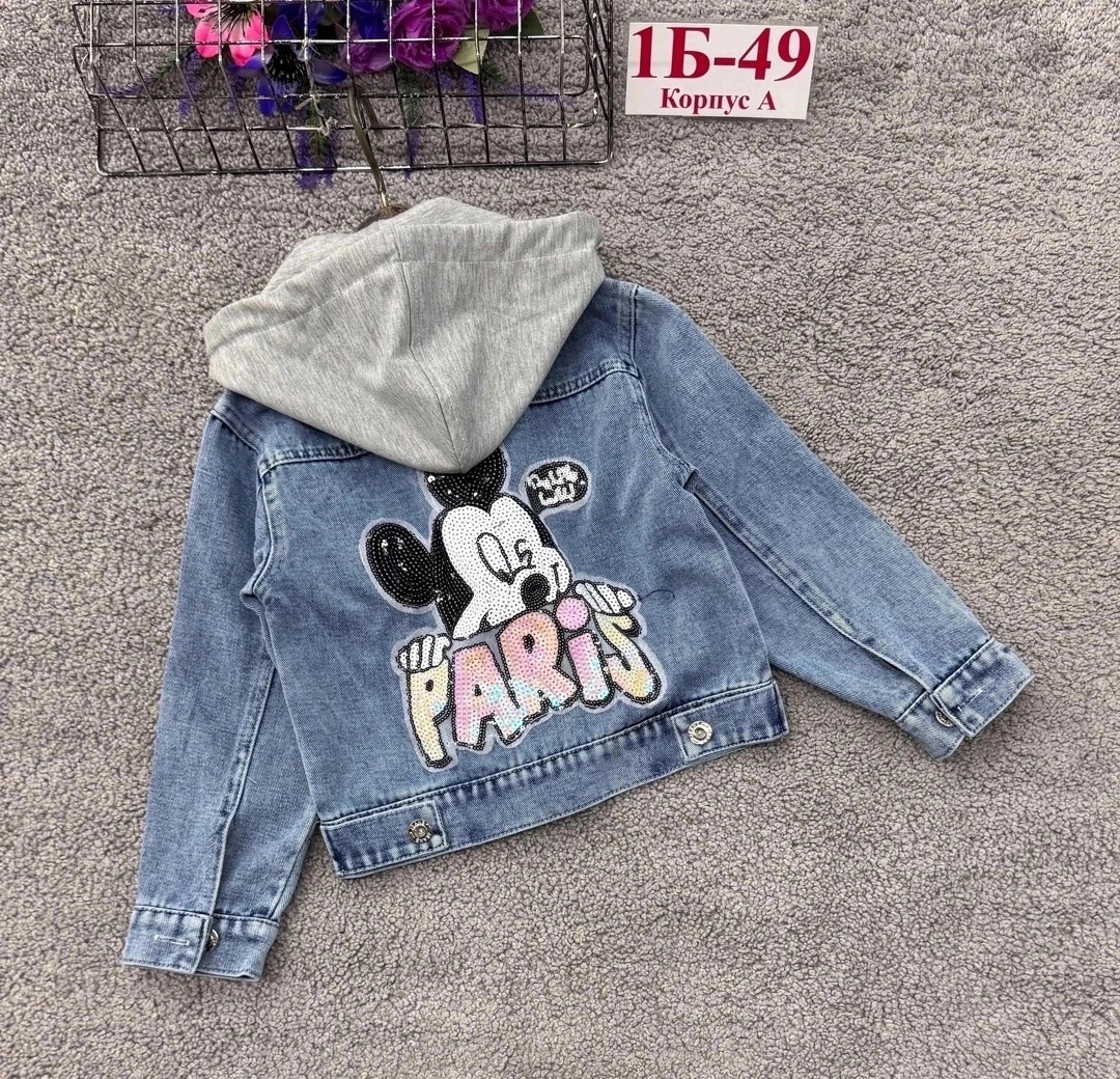 джинсовая куртка,куртка джинсовая jeans fashion микки маус,джинсовая куртка для девочек,джинсовая куртка женская с микки маусом,джинсовая куртка с капюшоном