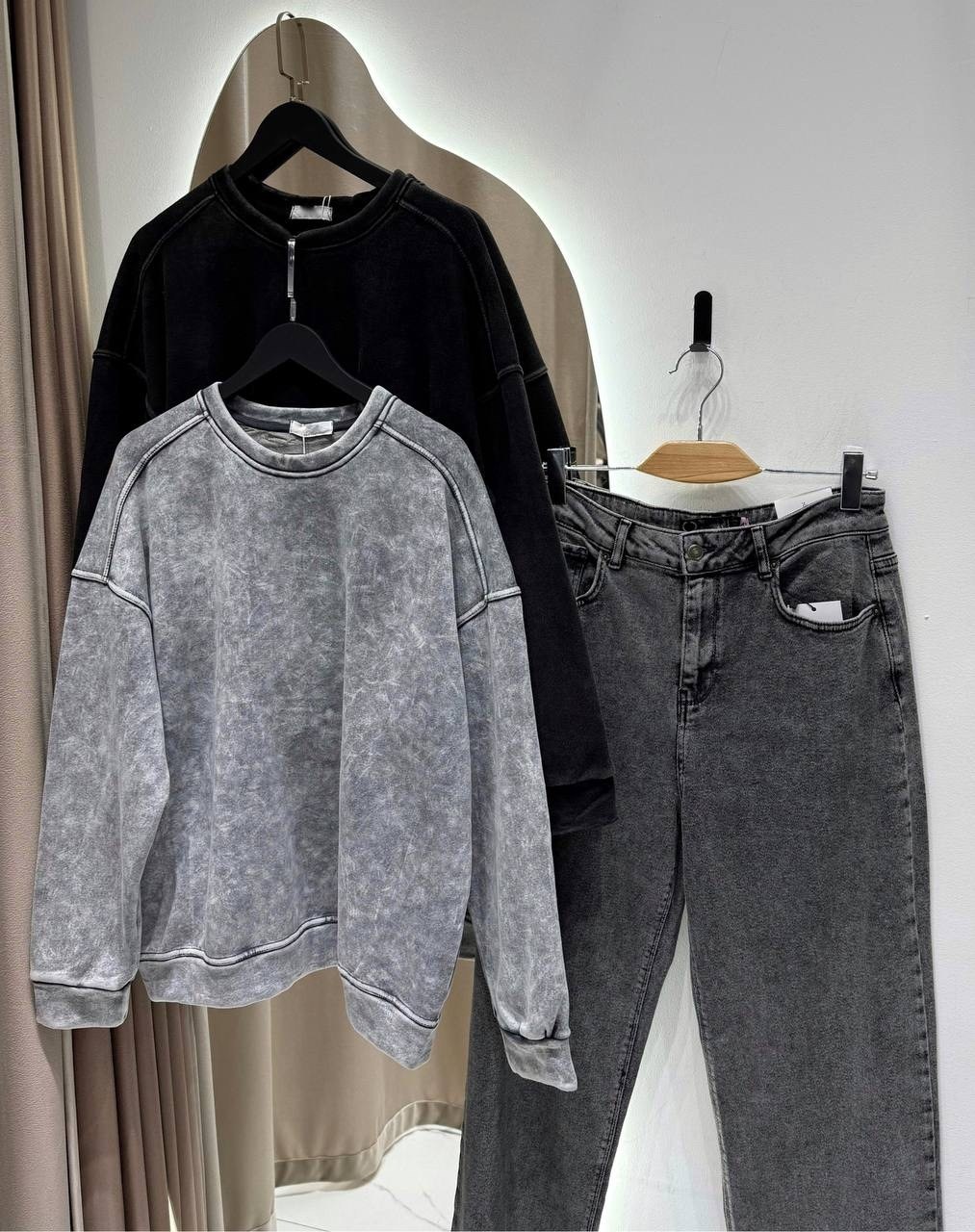 серый свитшот,свитшот женская,оверсайз свитшот,толстовки оверсайз,толстовки свитшот