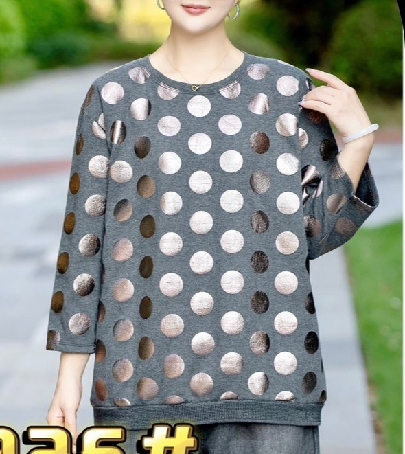 блузка с круглым вырезом,блузка женская,футболка в горошек,блузка в горох,блузка женская в горошек