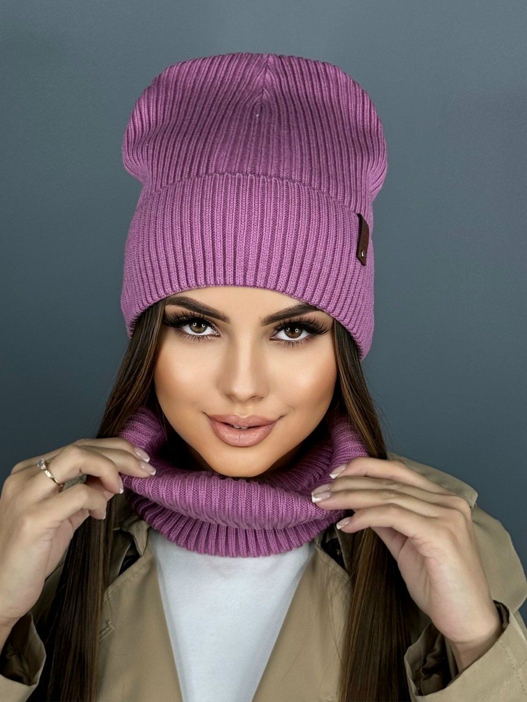 шапка и шарф для женщин,шапка и снуд вязаный комплект на осень и зиму,комплект шапка снуд,шапка снуд,комплект шапка и снуд женская