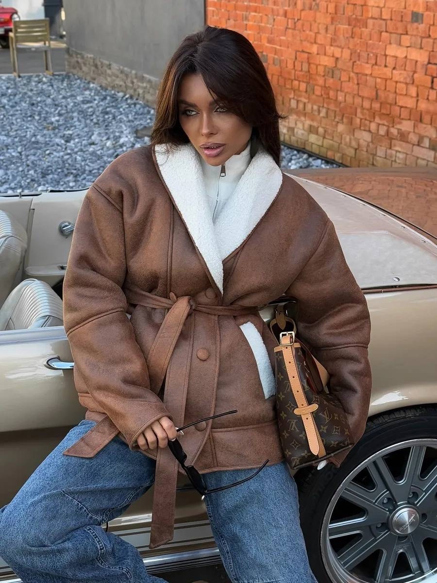 дубленка женская,куртка с поясом,пальто с поясом,модное пальто,теплая куртка