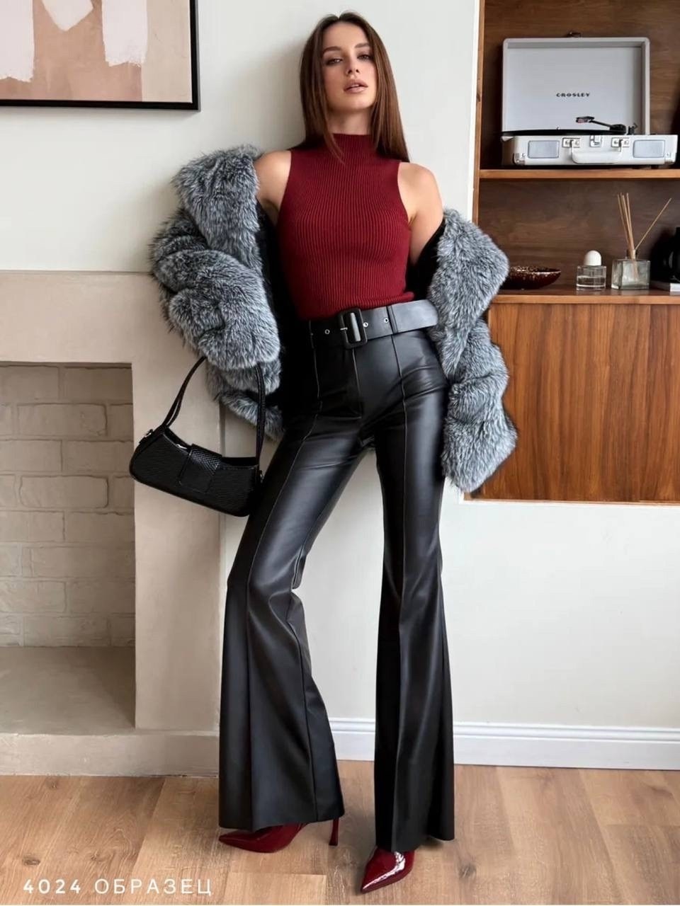 кожаные брюки клеш,кожаные брюки,брюки кожаные палаццо,брюки женские кожаные,брюки из экокожи