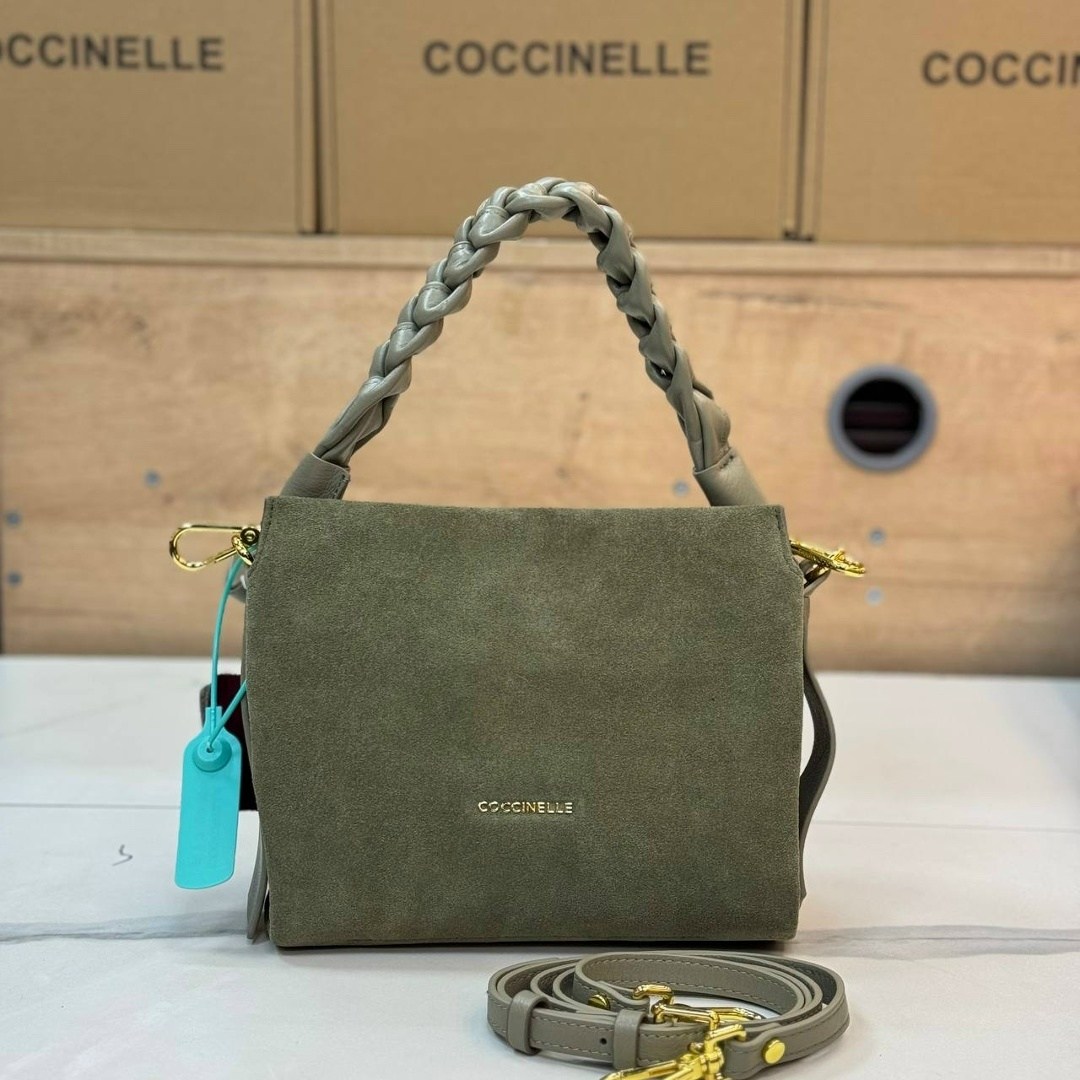 сумка coccinelle,замшевая сумка,сумка,сумки женская,сумка coccinelle boheme grana double