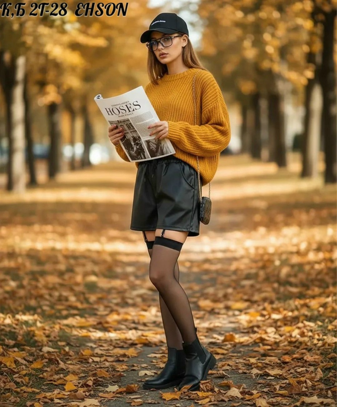 модные образы,образ с кожаными шортами,стильные образы,модные осенние образы