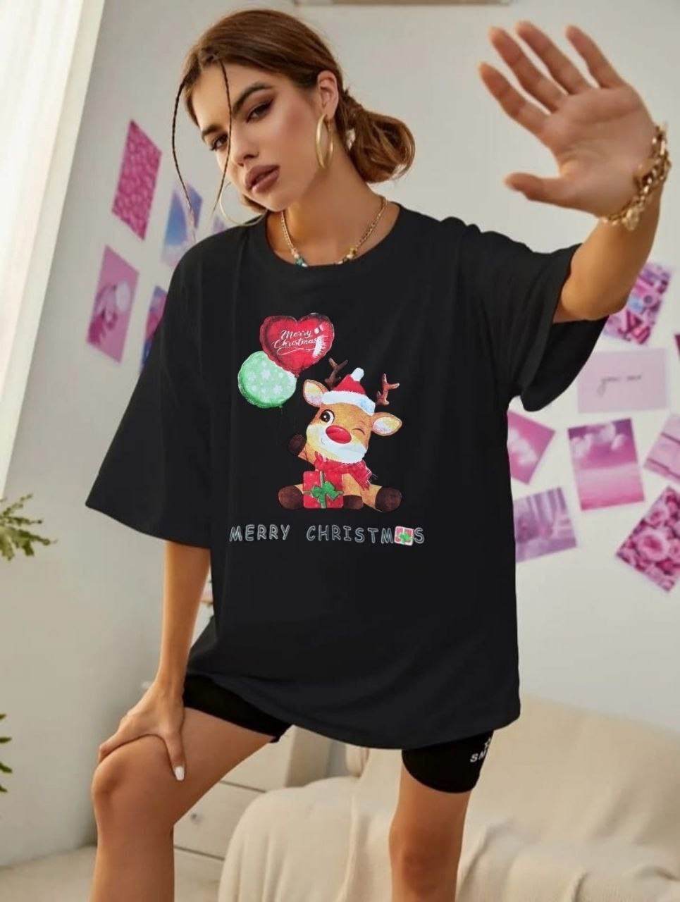 футболка оверсайз новогодняя,футболка новогодняя,футболка оверсайз с принтами,женская футболка,футболка оверсайз