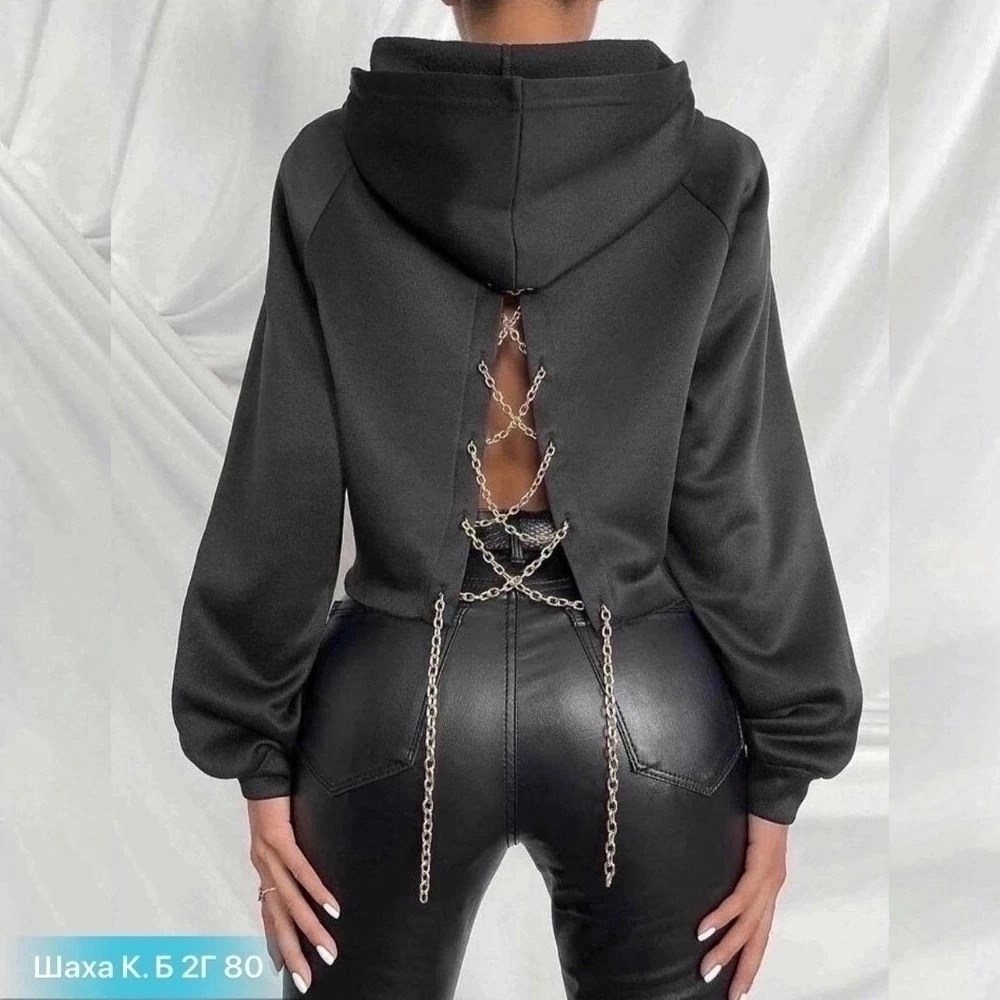 кофта с цепочкой,кофта с цепью,толстовки кофта,модная толстовка,женская кофта