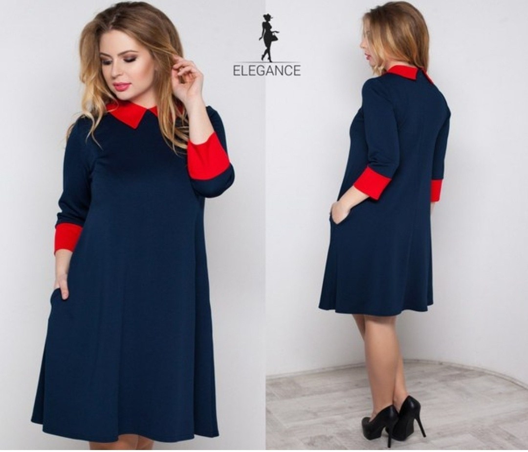 платье женская,платье для полных,модное платье,платье женское с воротником,стильное платье