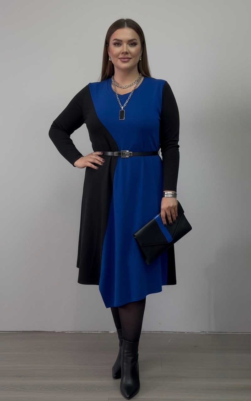 платье женские,платье,платье для полных,комбинированное платье,стильное платье