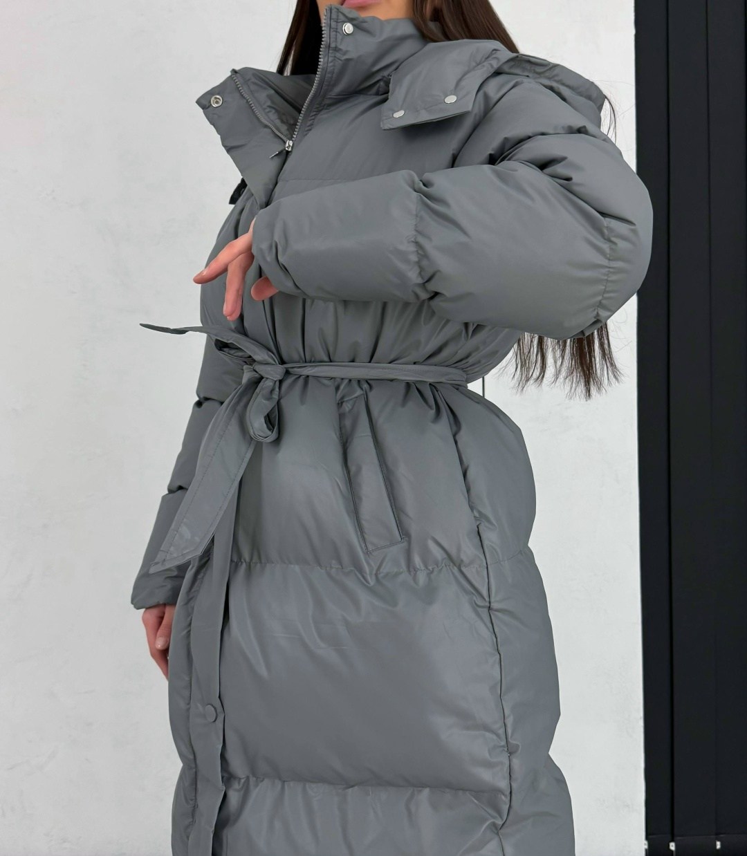 куртка теплая,удлиненный пуховик,женские пуховики,пуховик с поясом,пуховик