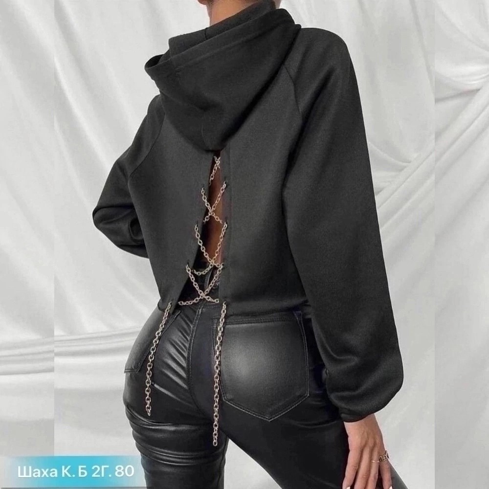кофта с цепочкой,кофта с цепью,толстовки кофта,модная толстовка,женская кофта