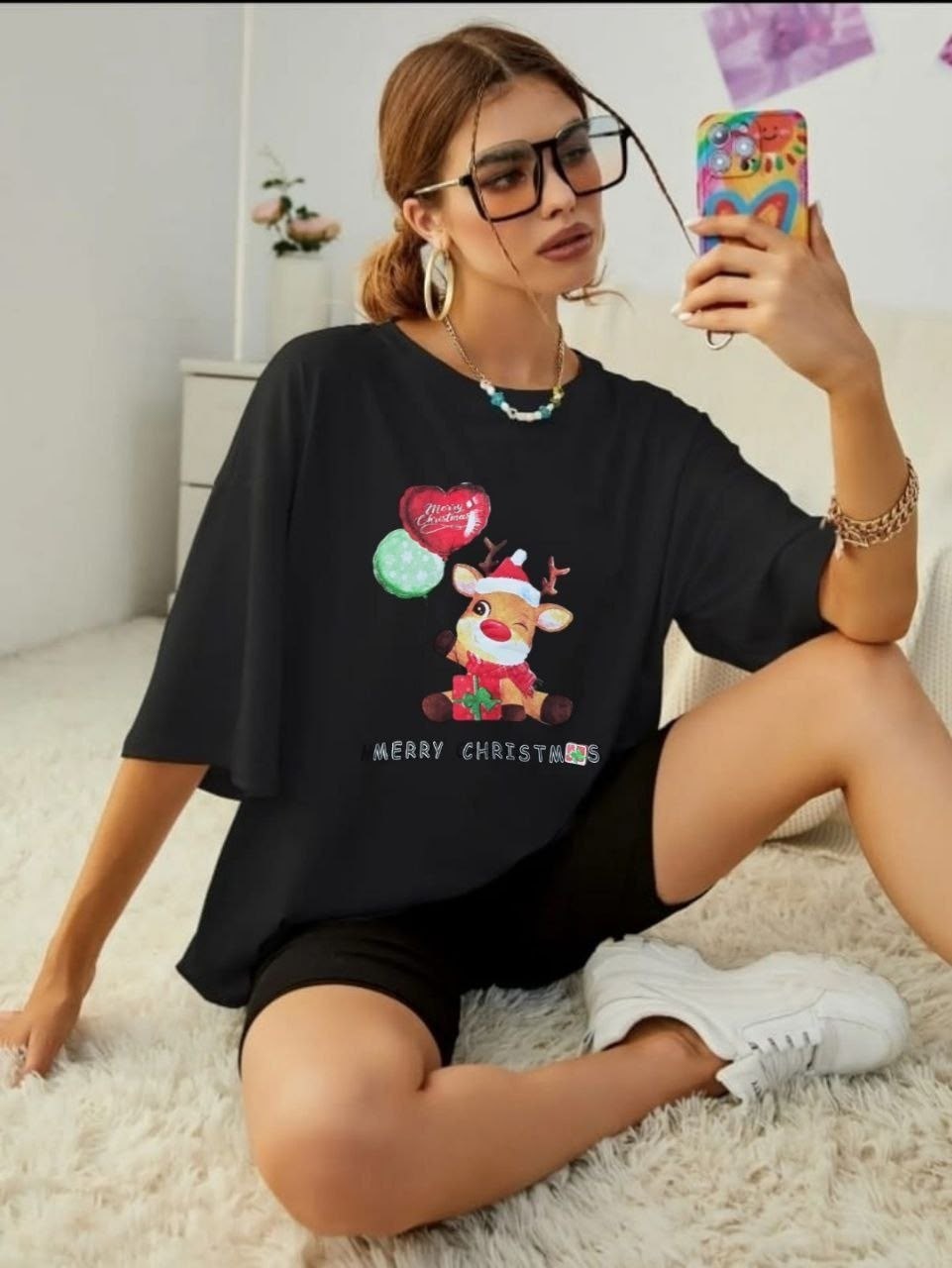 футболка оверсайз новогодняя,футболка новогодняя,футболка оверсайз с принтами,женская футболка,футболка оверсайз