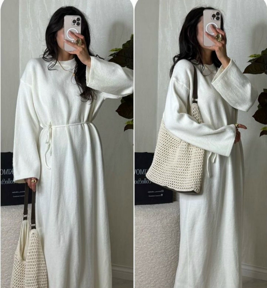 вязаное длинное платье,вязаное платье макси,белое трикотажное платье,женское трикотажное платье макси,трикотажное длинное платье