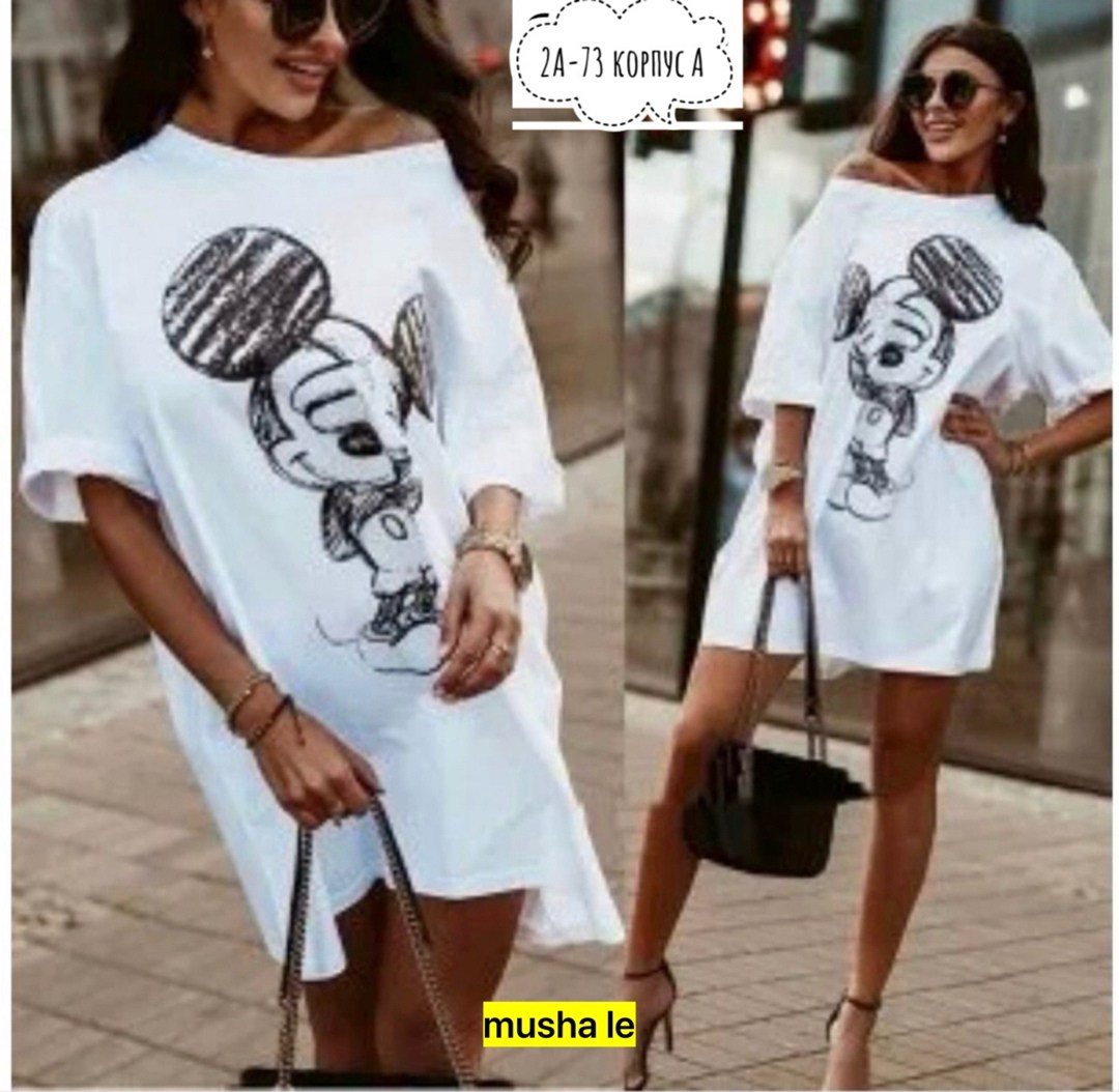 футболка оверсайз женская микки маус,женская туника,туники,туника платье,туника с принтом