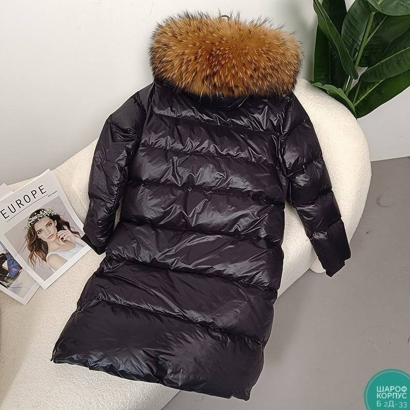 женская куртка на утином пуху с капюшоном,женские пуховики,пуховик средней длины,пуховик средней длины с капюшоном,пуховик с меховым воротником