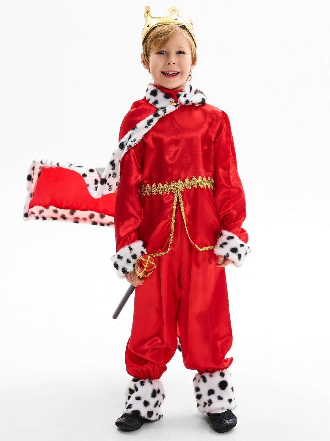 карнавальный костюм "король", корона, мантия,,карнавальный костюм король детский,костюм короля для мальчика,костюм король,костюм царя для мальчика