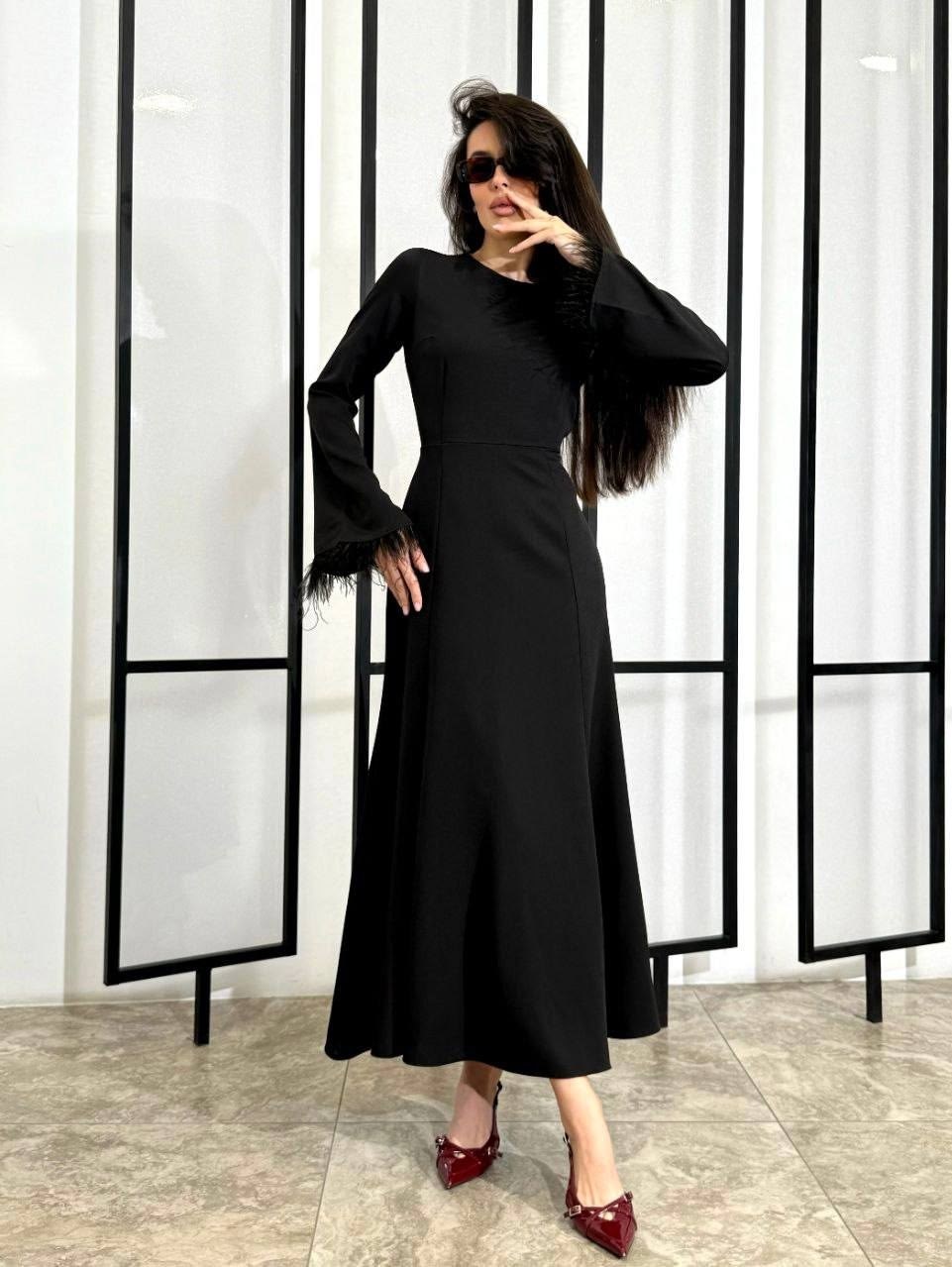 элегантные платья,платье длинное повседневное,платье,платье женская,платье с перьями
