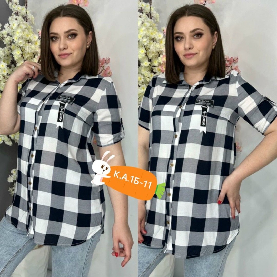 великан, больших размеров,рубашка в клетку женская,одежда больших размеров,рубашка женская