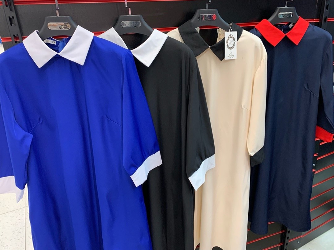 платье женская,платье для полных,модное платье,платье женское с воротником,стильное платье