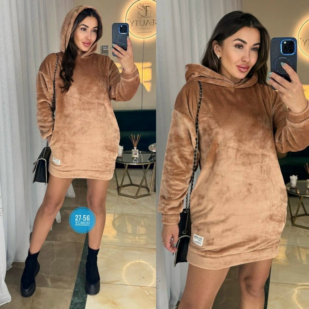 платье теплое с капюшоном,платье туника с капюшоном,платье с капюшоном,туника теплая,платье худи с капюшоном