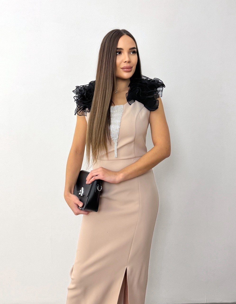 платье креп,нарядное платье,платья туники,платье черное,сарафан платье