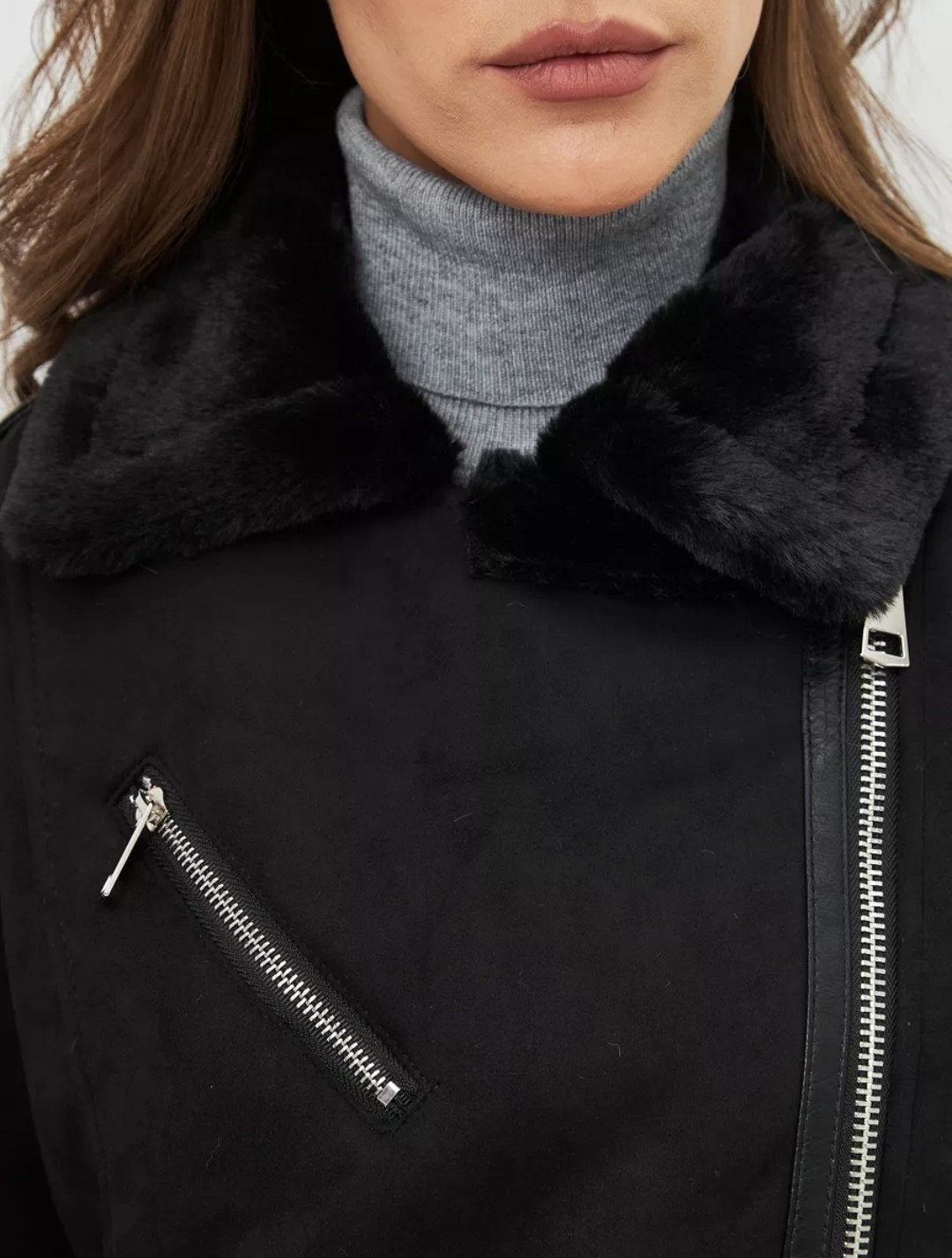 дублёнка авиатор женская страдивариус,женская дубленка,дубленка косуха,куртка дубленка,укороченная дубленка