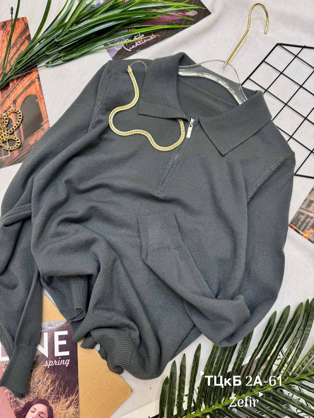 женская кофта,кофта поло,свитера женские,свитер кофта,коричневый джемпер