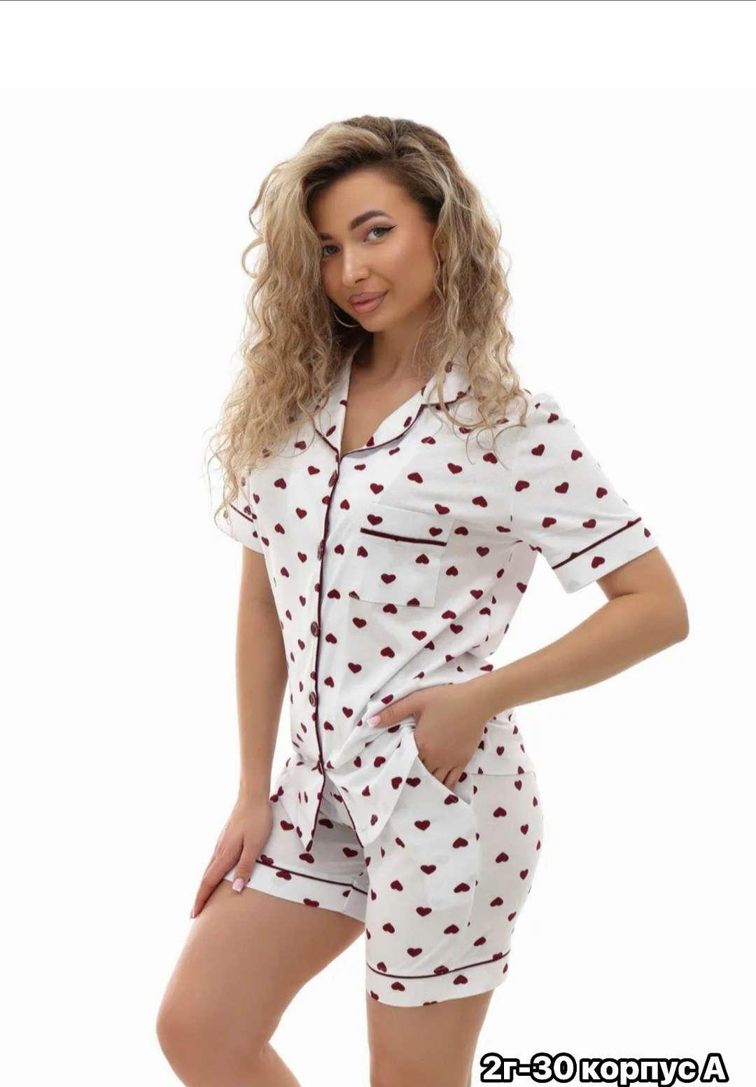 пижама женская,пижама женская с шортам,пижама женская шорты и рубашка,пижама женская с рубашкой,пижама в сердечко