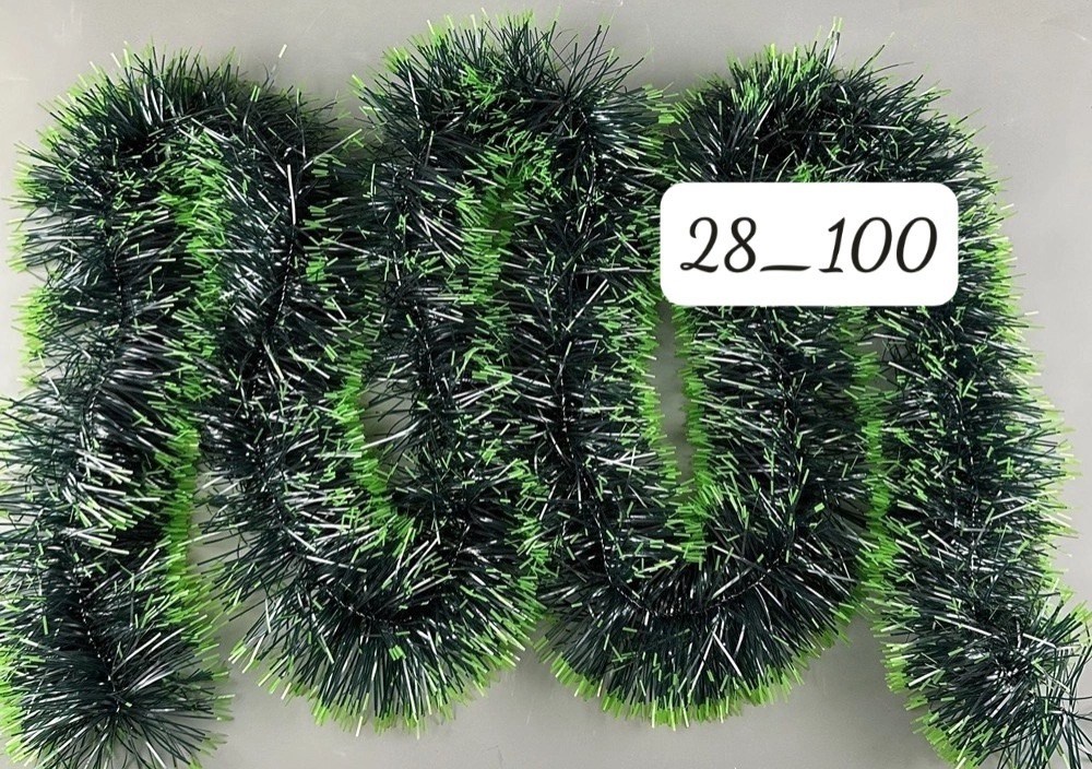 мишура зеленая,новогодняя мишура пушистая,гирлянда мишура 2 м роса,мишура на елку,мишура новогодняя