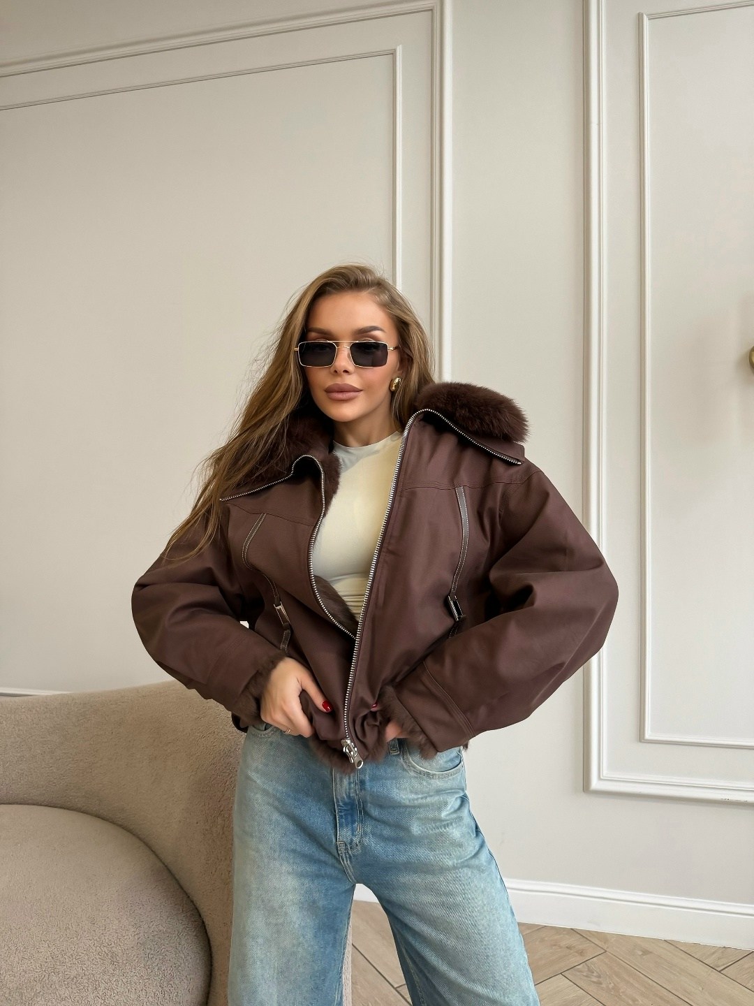куртка бомбер,дубленка укороченная,куртка с мехом,меховая куртка,стильная дубленка
