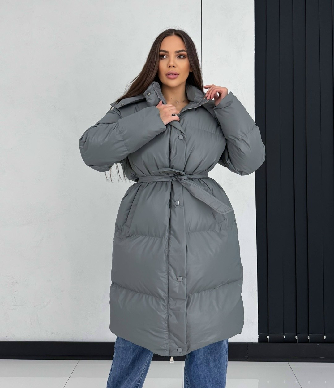 куртка теплая,удлиненный пуховик,женские пуховики,пуховик с поясом,пуховик