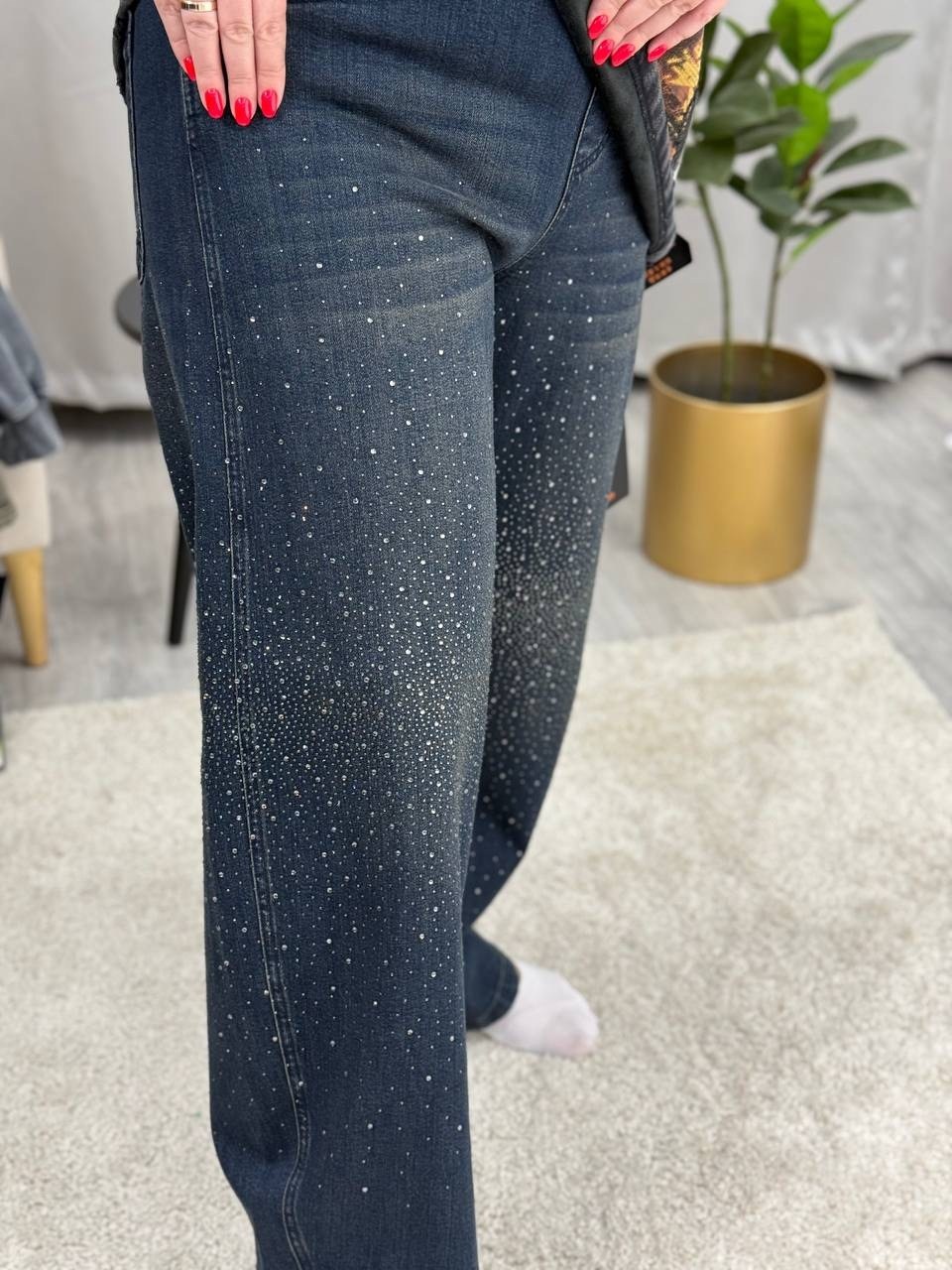 джинсовые брюки,джинсы со стразами,джинсы брюки,широкие джинсы,джинсы с пайетками