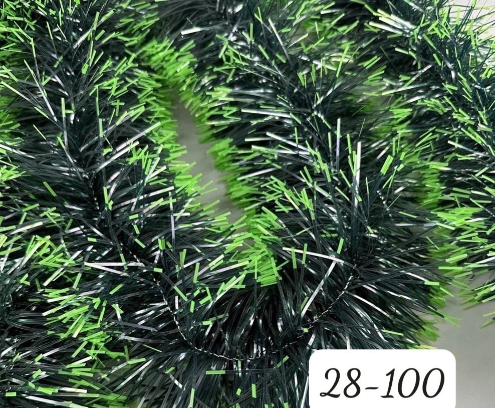 мишура зеленая,новогодняя мишура пушистая,гирлянда мишура 2 м роса,мишура на елку,мишура новогодняя