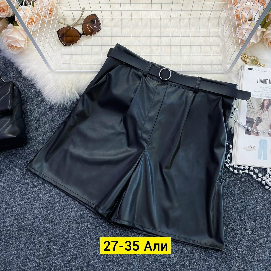 кожаные шорты женские,женские шорты экокожа,модные женские шорты из искусственной кожи,женские шорты,шорты кожаные