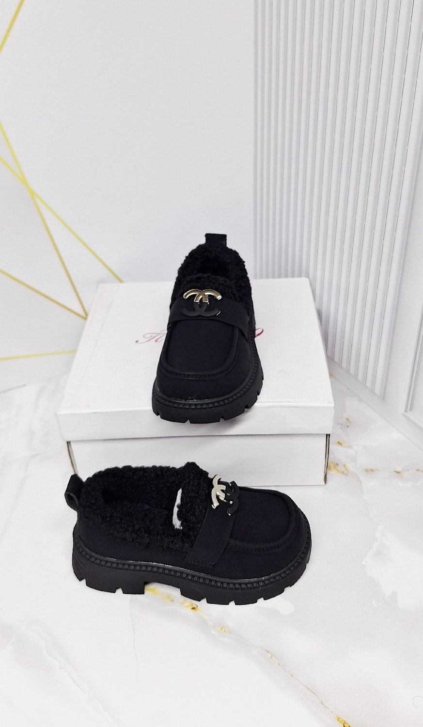 ,лоферы chanel,лоферы на меху,лоферы с мехам,лоферы с мехом женские