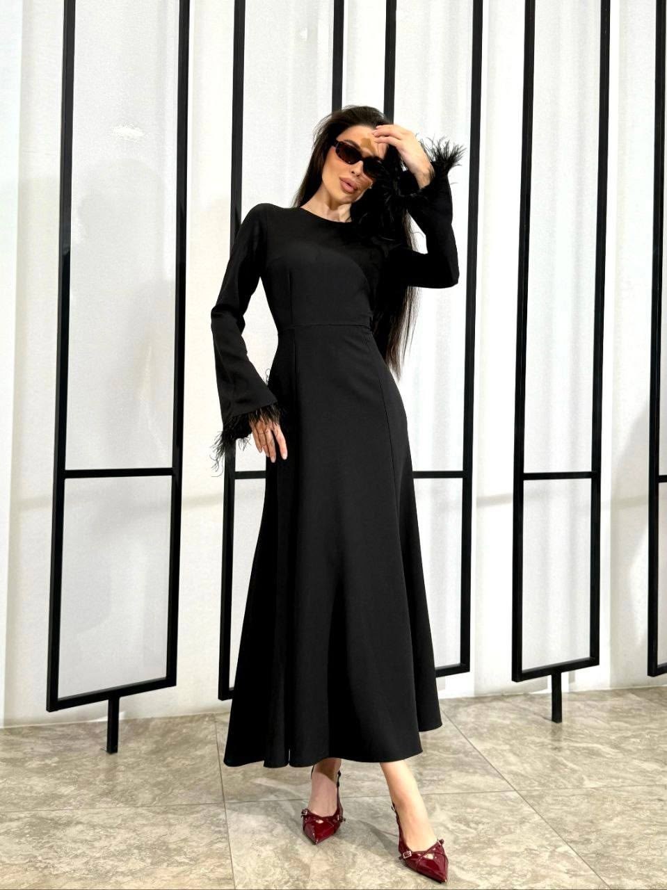 элегантные платья,платье длинное повседневное,платье,платье женская,платье с перьями