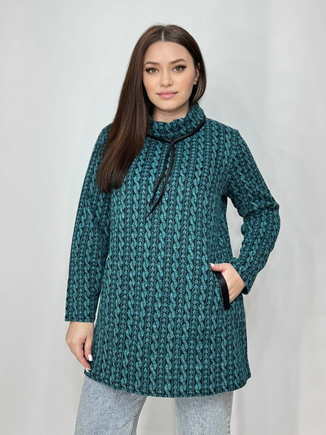 туника женская,женская туника большие размеры,трикотажное платье,,модное пальто