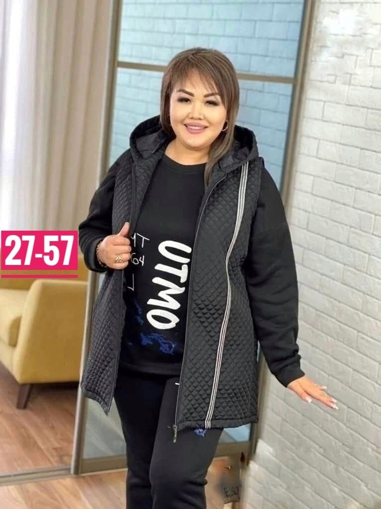 теплый костюм тройка,костюм тройка модный,куртка женская, ,утепленный костюм