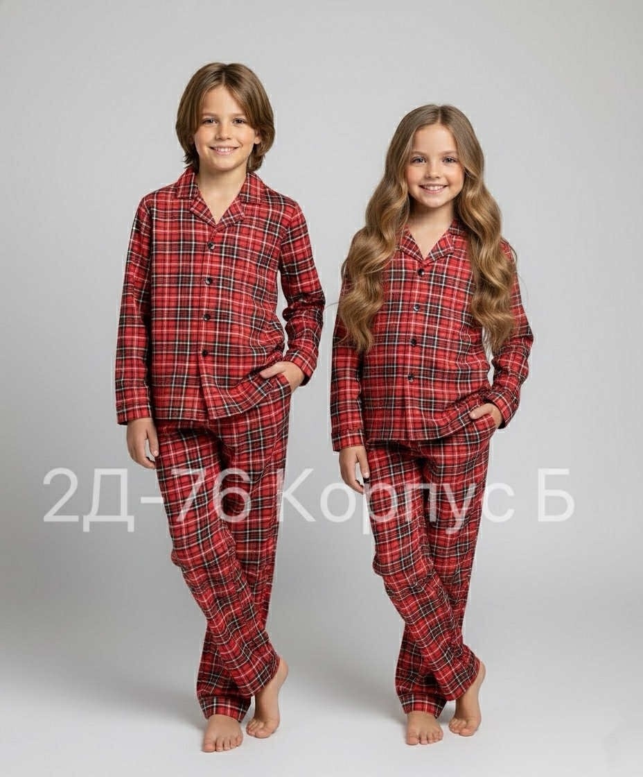 пижама для мальчика,пижама в клетку,пижама детская,пижама для мальчика playtoday,детская пижама в клетку красная